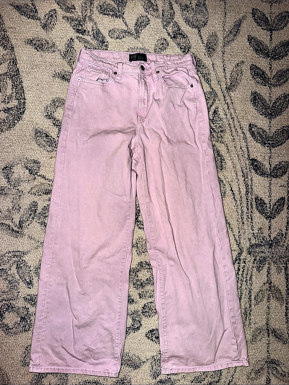Gap High Rise Wide Leg Jeans Wide Leg Pink Jeans